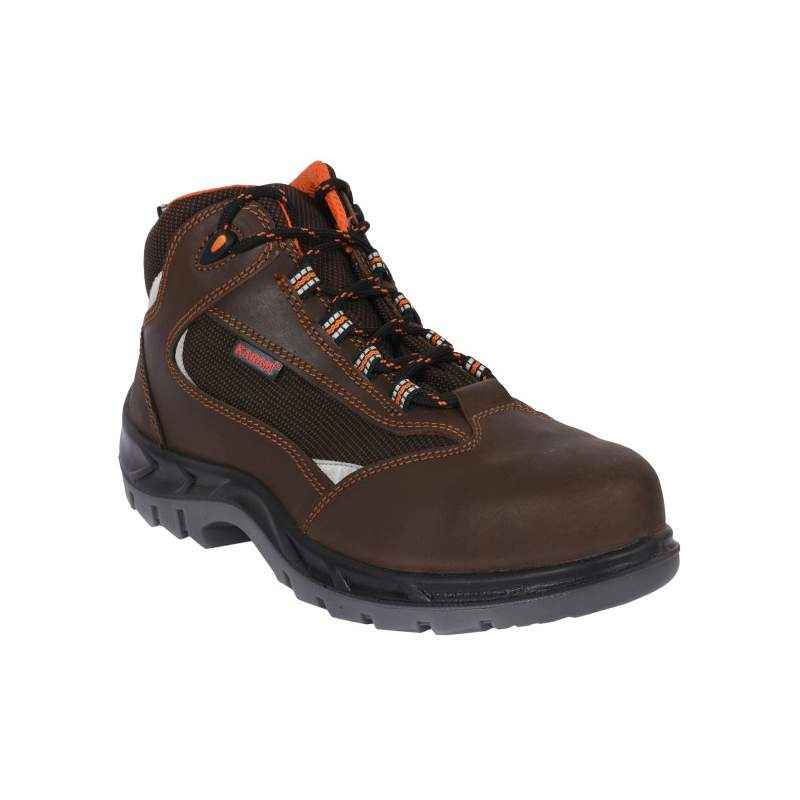 Karam FS 65 Steel Toe Brown Sports Work Safety Shoes, Size: 7
