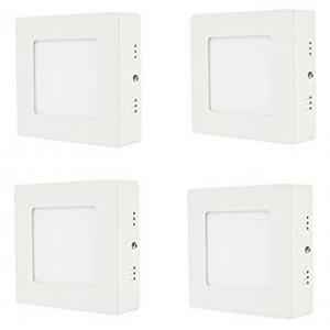 Riflection 6W White Square LED Surface Panel Light (Pack of 4)