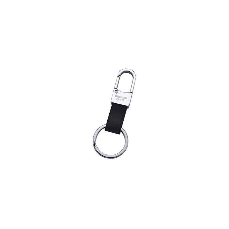 Omuda Hook Locking Double Ring Metallic Keychain/Keyring