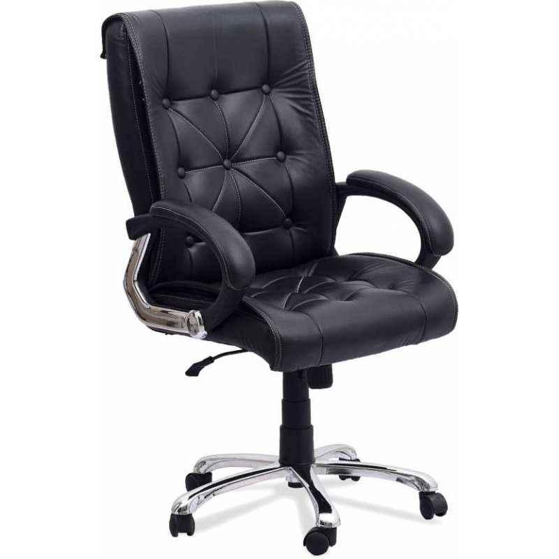 Mezonite Leatherette Black Medium Back Office Chair