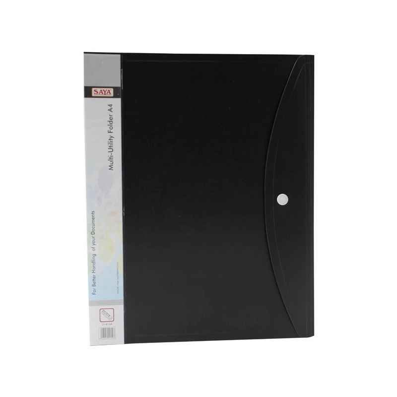 Saya Black Multi Utility Folder, Dimensions: 250 x 20 x 315 mm (Pack of 2)