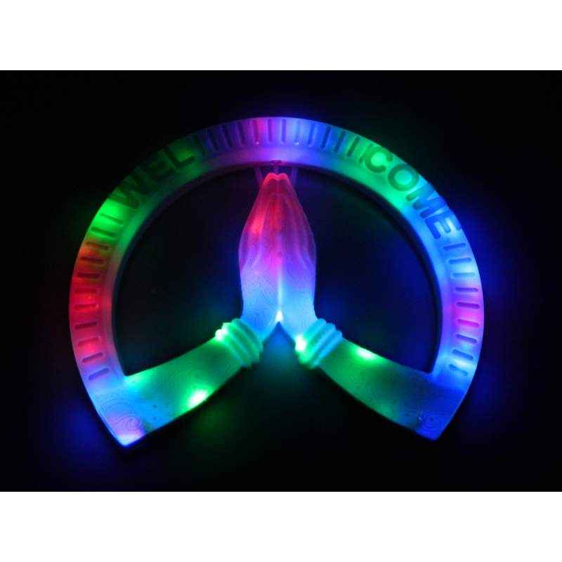 Tucasa Multi Colour Welcome Home -Swagatam LED Wall Hanging Light, DW-344