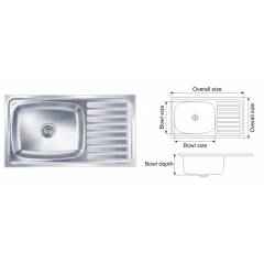 Nirali Elegance Ultra 915x510mm Glossy Finish Kitchen Sink
