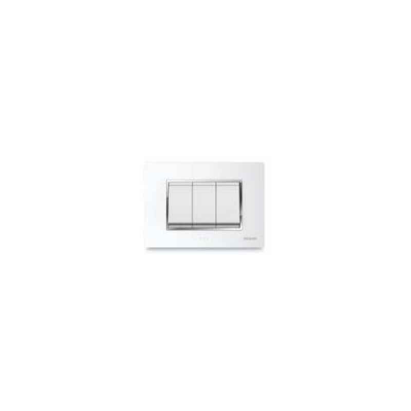 Cona GlasGlow Matt Silver 8 Module Square Switch Plate, MGM1109 (Pack of 10)