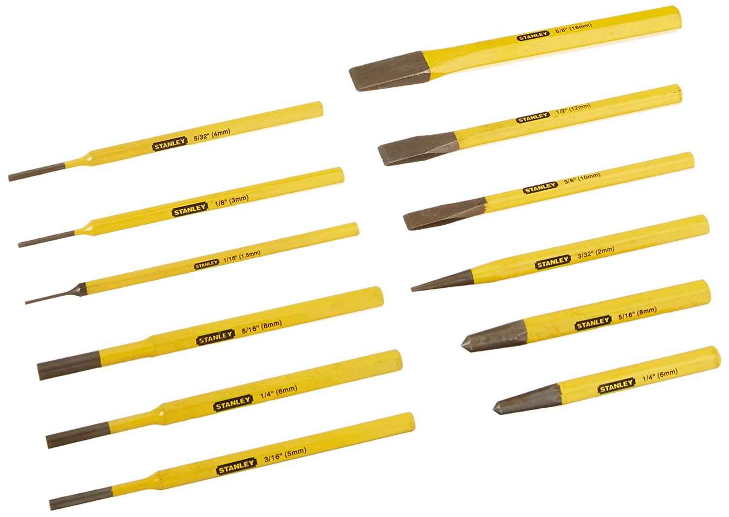 Buy Stanley 12 Pieces Punch  Chisel Kit, 16-299 (Pack of 3) Online At Best  Price On Moglix
