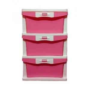 Nilkamal Chester 23 Pink Plastic Storage Drawer, Dimension: 355x430x620 mm