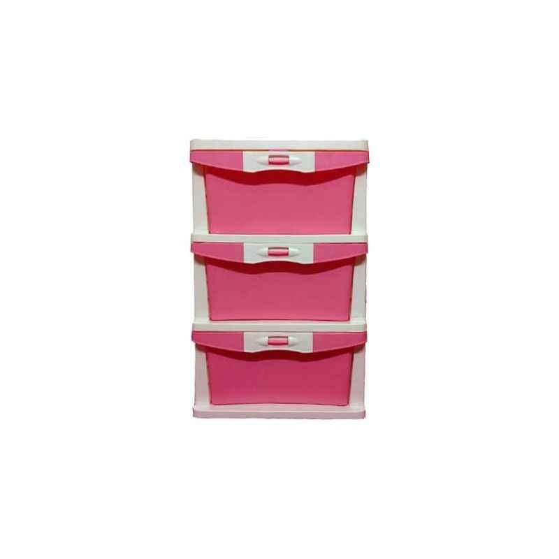 Nilkamal Chester 23 Pink Plastic Storage Drawer, Dimension: 355x430x620 mm