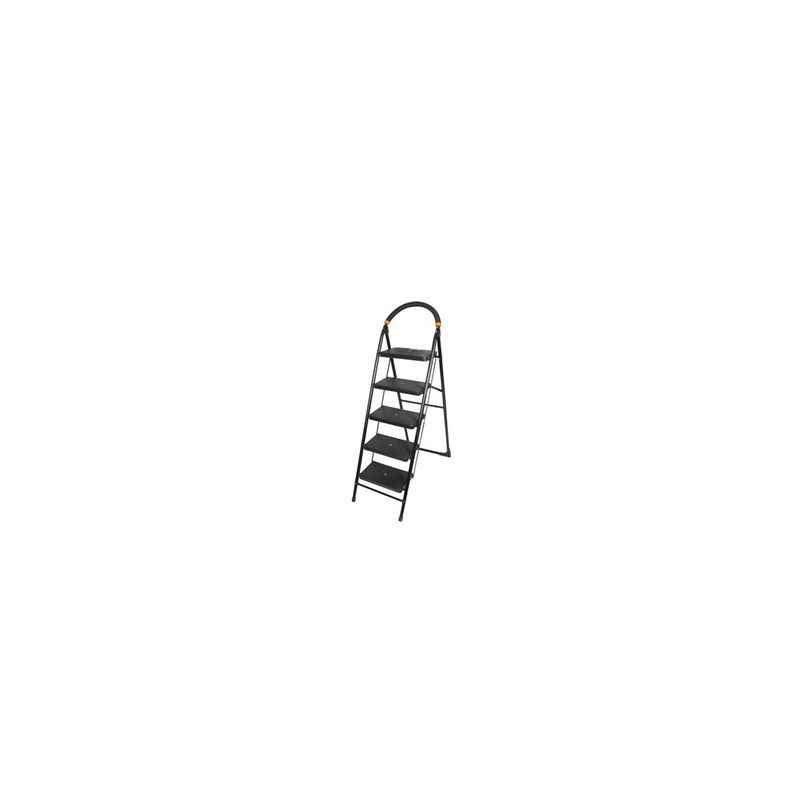 Bellstone 5 Step Black Home Ladder, Step Length: 9 Inch