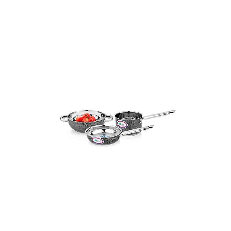 Airan 3 Pieces Stainless Steel Induction Bottom Cookware Set, APCK1596
