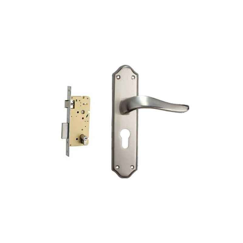 Plaza Marvel Gold Silver Finish Handle with 250mm Pin Cylinder Mortice Lock & 3 Keys