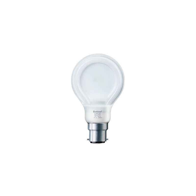 Callone 6W B-22 White Flat LED Bulb (Pack of 2)