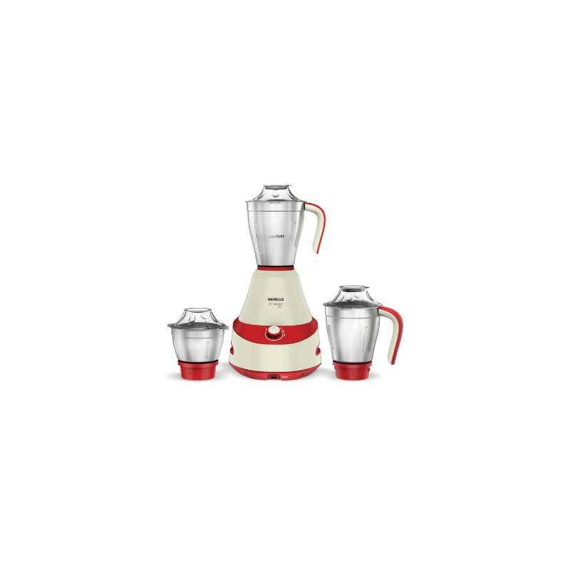 Havells Energia 500W 3 Jar White & Red Mixer Grinder