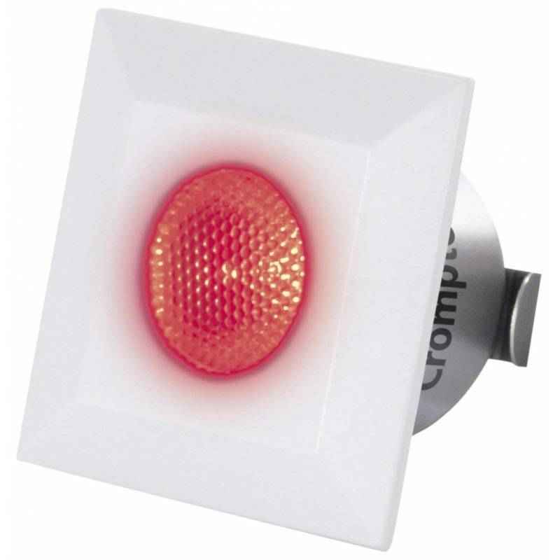 Crompton Star Domestic 2W Square Red LED Spot Light, LSSS2-RED (Pack of 10)