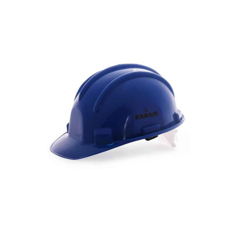 Karam Plastic Blue Cradle Nape Type Safety Helmet, PN-501