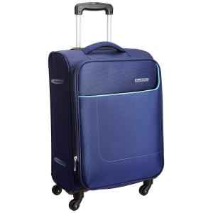 american tourister blue trolley