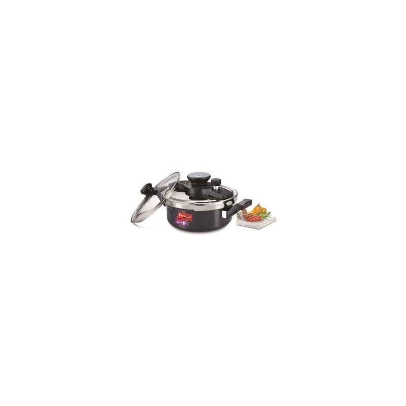 Prestige Clip On Series Hard Anodized 3 Litre Pressure Cooker with Glass Lid Accessory, 20325