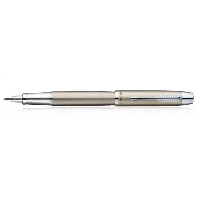 Parker Im Brushed Metal Medium Nib CT Fountain Pen, 9000013229