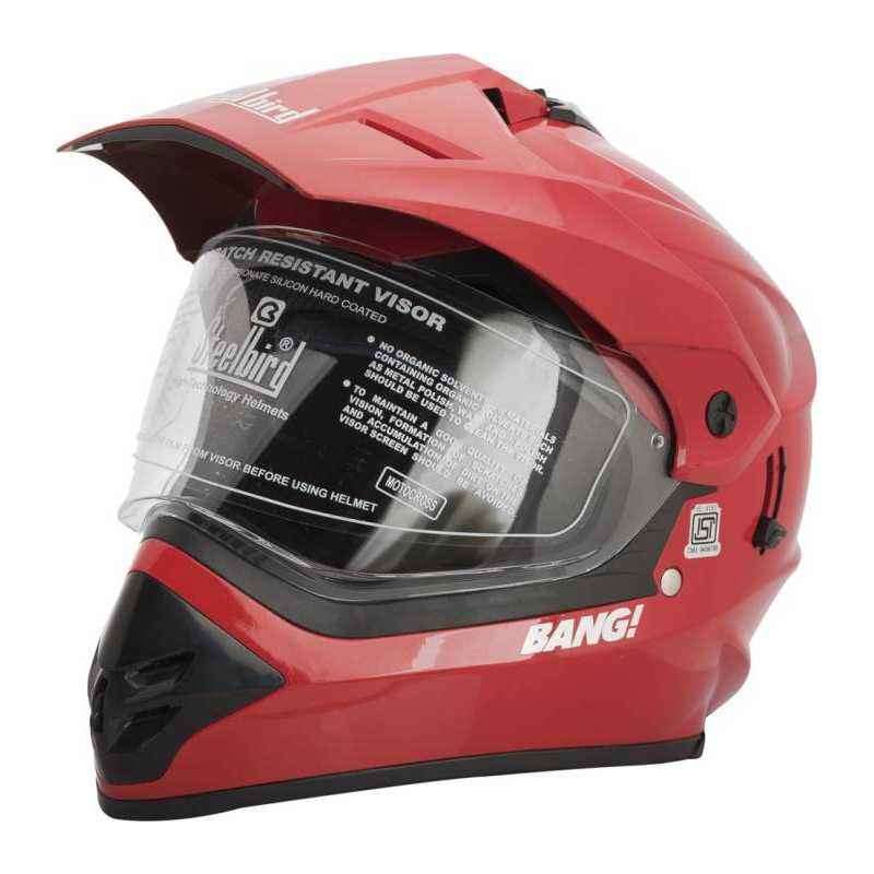 Steelbird SB-42 Red Full Face Helmet, Size (Large, 600 mm)