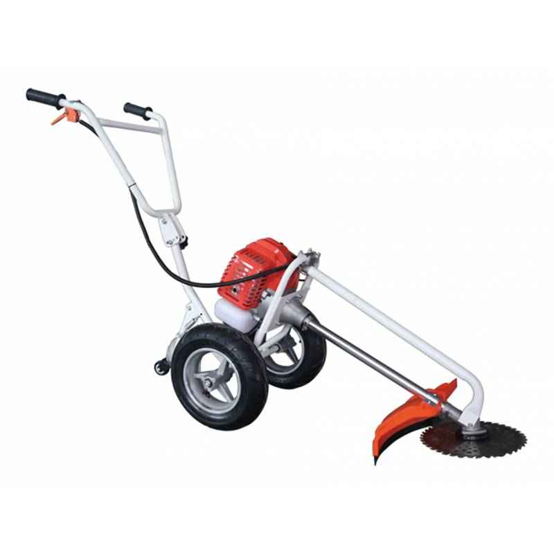 Neptune 43cc 1.95 HP 2 stroke Heavy Duty Petrol Hand Grass Cutter with Wheels and Brush, BC-520W