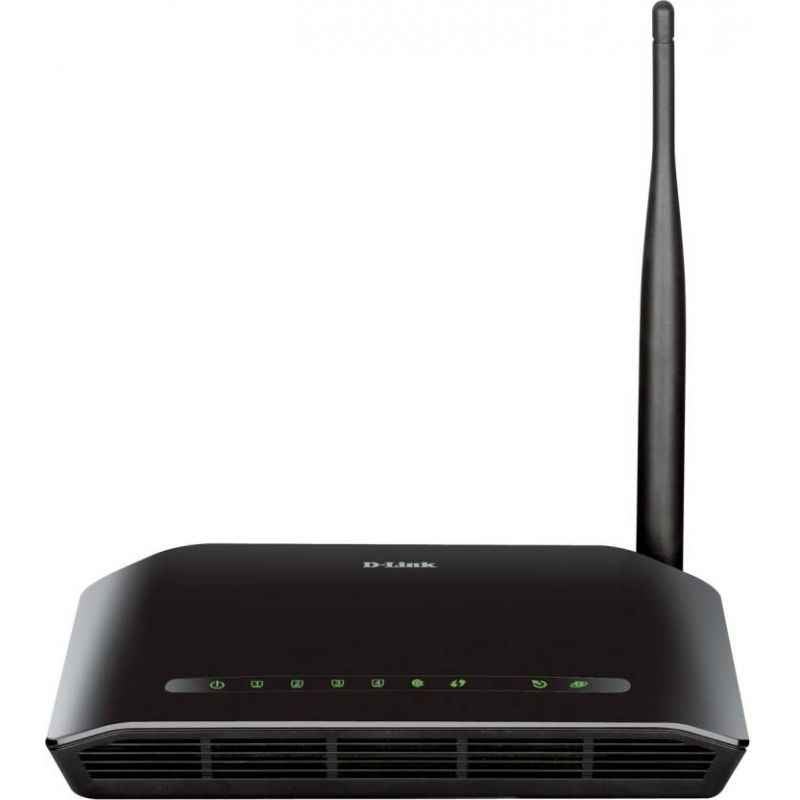 D-Link 150 Mbps Wireless ADSL2 & 4 Port Black Router, DSL2730U