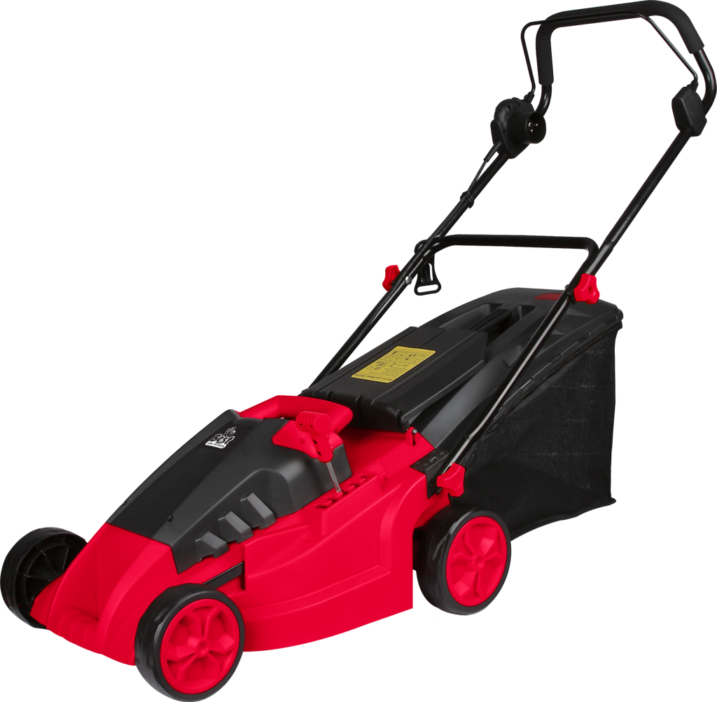 Red and discount black lawn mower