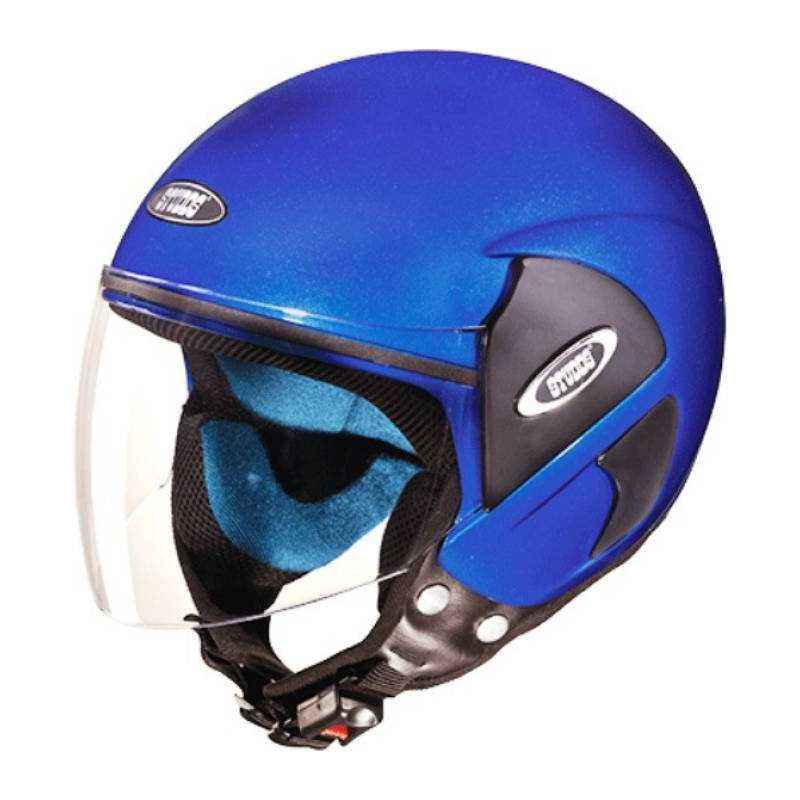 Studds Cub Motorbike Flame Blue Open Face Helmet, Size (Large, 580 mm)
