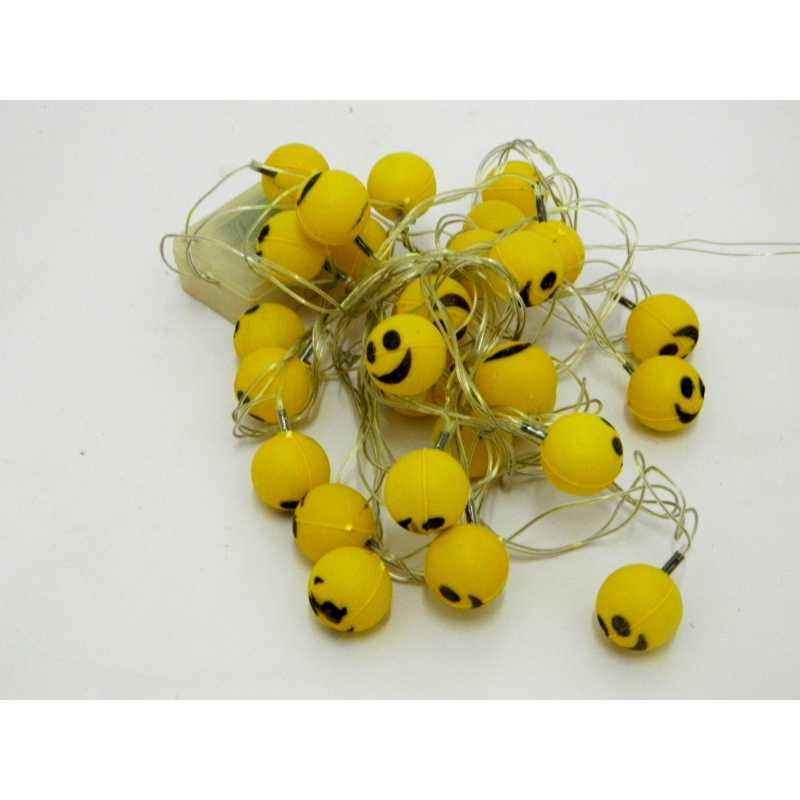 Tucasa Yellow Smiley String Light With Light Controller, DW-141 (Pack of 2)