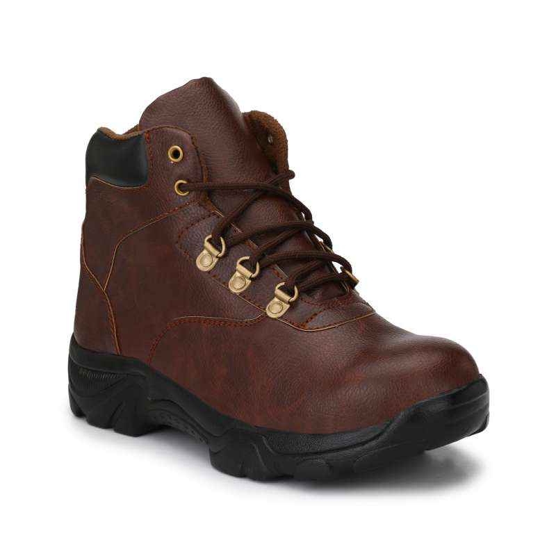 Eego Italy WW-48 Synthetic Steel Toe Tan Work Safety Boots, Size: 8