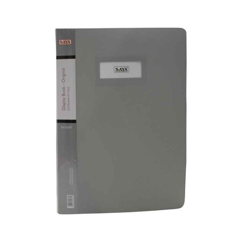 Saya Light Grey Display Book 10 Pockets F/C, Dimensions: 240 x 10 x 355 mm (Pack of 2)
