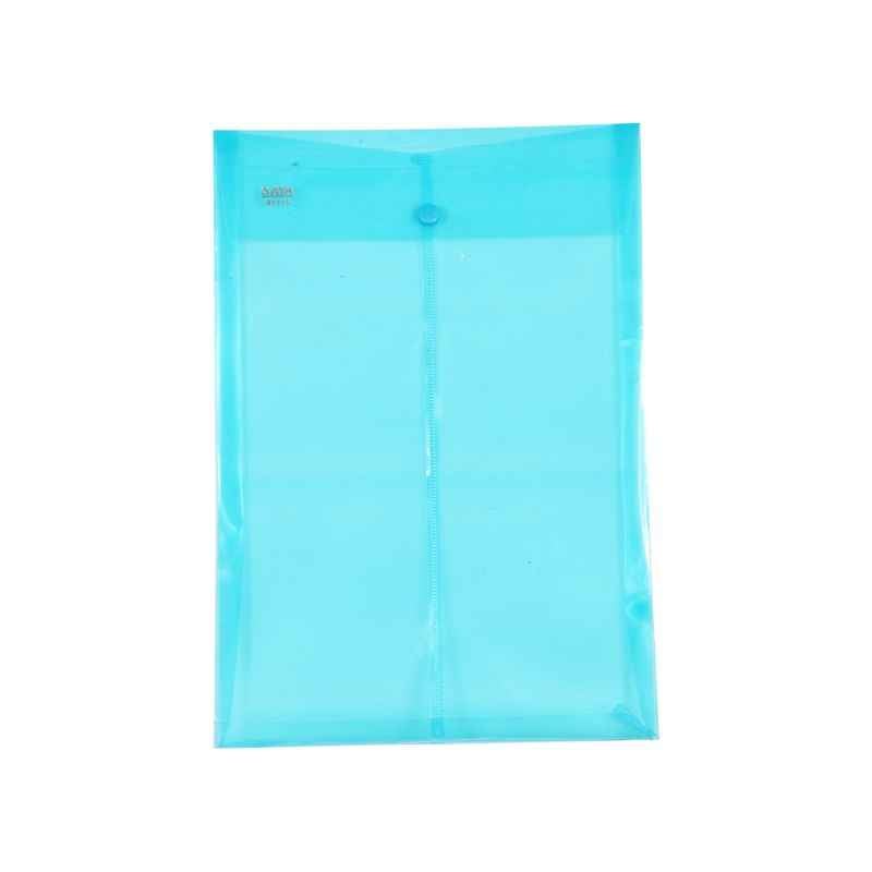 Saya Tr. Blue Vertical Button Envelope, Dimensions: 255 x 18 x 410 mm, Weight: 58.4 g (Pack of 12)