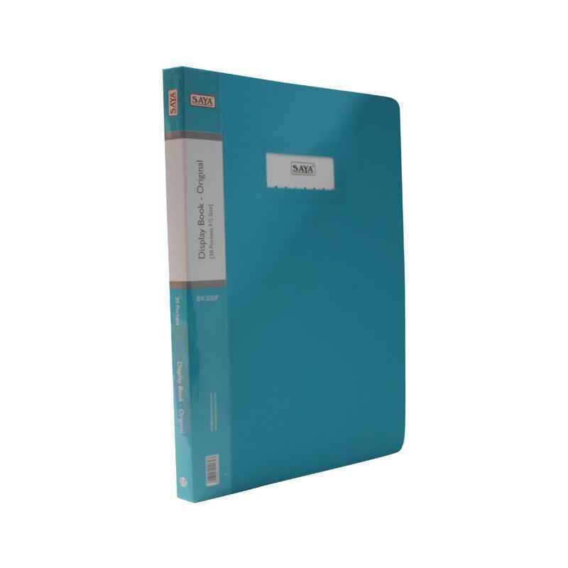 Saya Aqua Blue Display Book 30 Pockets F/C, Dimensions: 240 x 20 x 355 mm (Pack of 2)