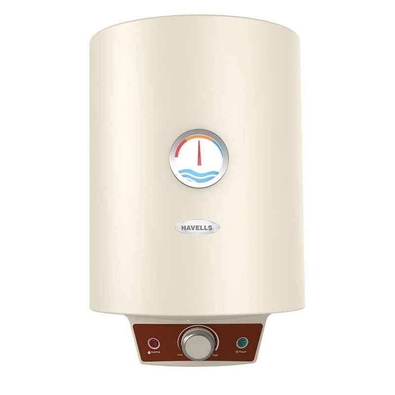 Havells 10L 5S SM FP SWH Ivory EC Storage Water Heater, GHWAMFSIV010