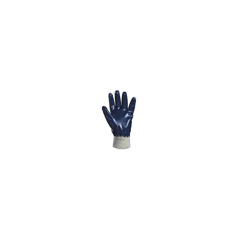 Atlas Knitted Cotton & Rubber Blue Hand Gloves, MAPLE/GKA-001-N (Pack of 50)