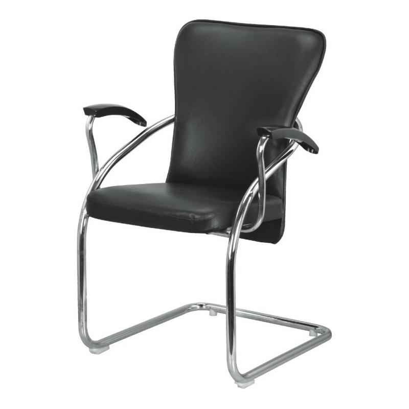 Atharvo 110 Black Medium Chrome Frame Visitor Chair