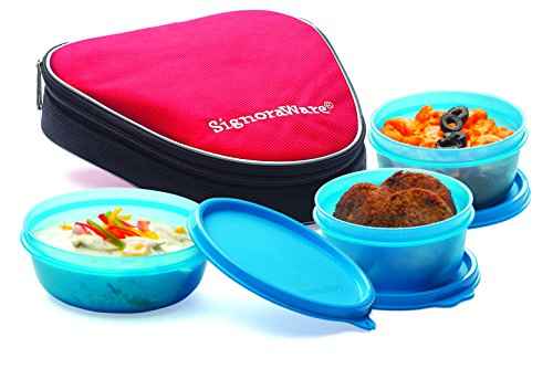 signoraware double decker box with bag