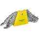 Stanley 12 Pieces CRV Steel Double Ended Open Jaw Spanner Set, 70-380E
