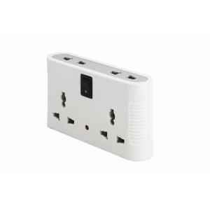 Syska 4 Way White Power Plug Adaptor