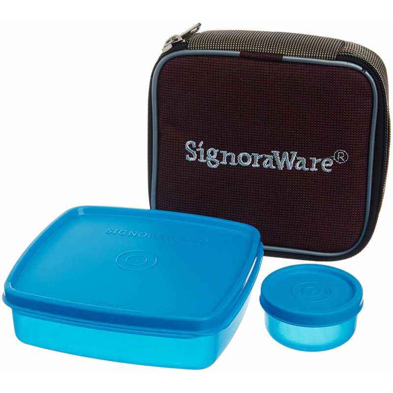 Topware 4 food storage container (4*300) ml- blue