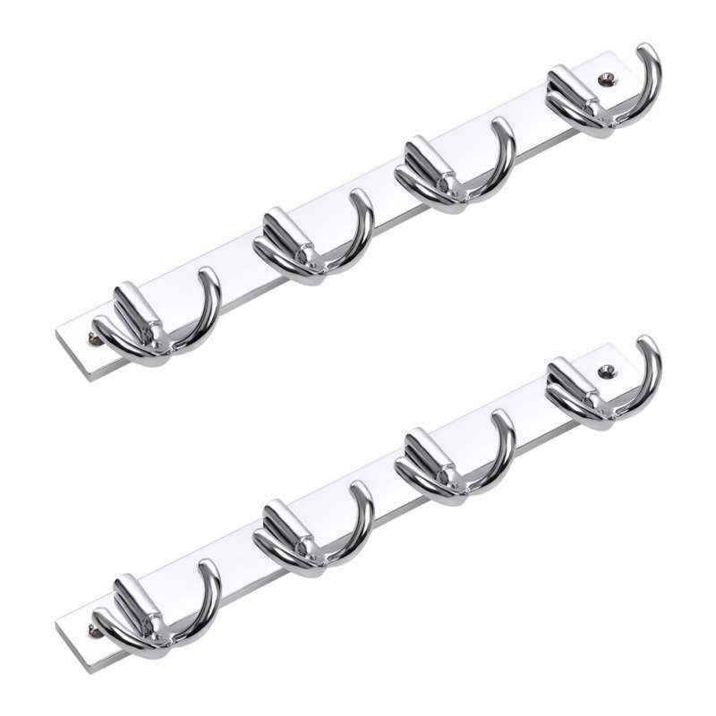 Abyss ABDY-0166 Chrome Finish Stainless Steel Butterfly Multipurpose Hooks (Pack of 2)