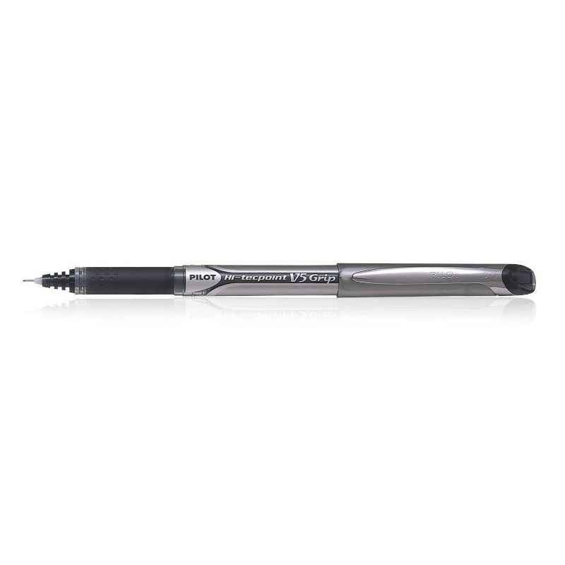 Pilot Hi Techpoint V5 Grip Black Pen, 9000019581 (Pack of 12)