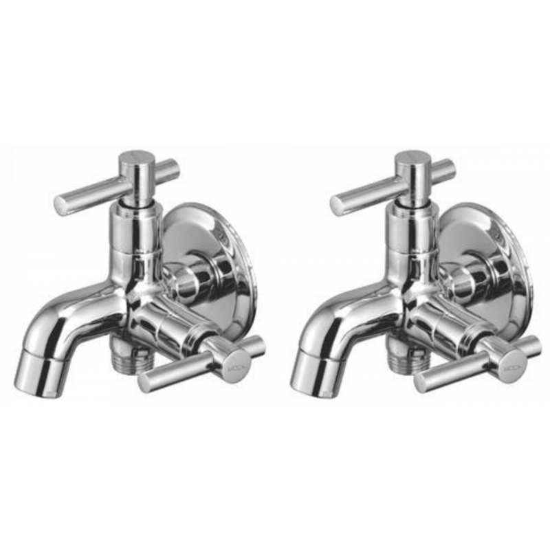 Snowbell Tarim Brass Chrome Plated 2 in 1 Bibcock (Pack of 2)