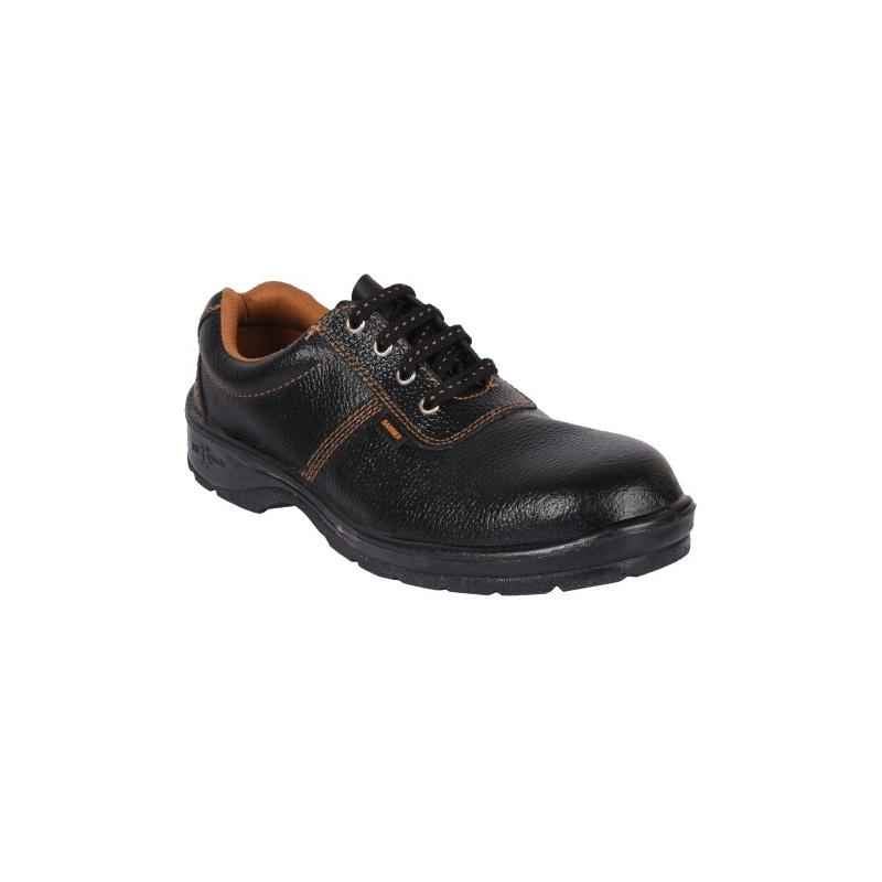 Hillson Barrier Steel Toe Black Safety Shoes, Size: 10