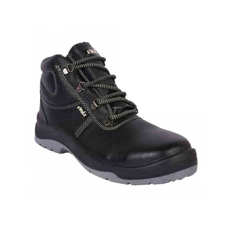 E Volt 82214 High Ankle Steel Toe Pekka Safety Shoes, Size: 8