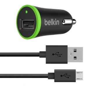 Belkin 2.1A USB Car Charger, F8M668BT04-BLK