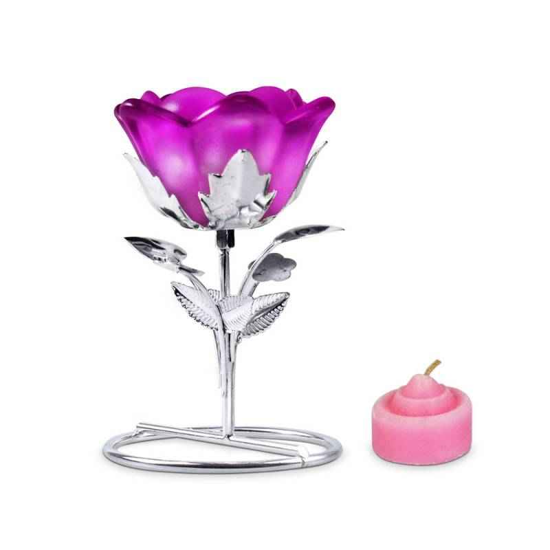 Dizionario VH90 Purple Rose Tealight Candle Holder Stand