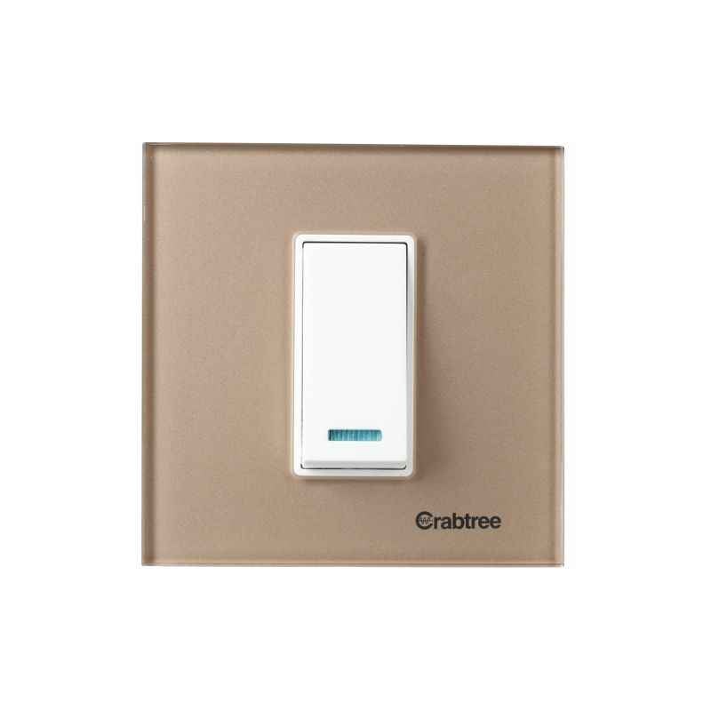 Crabtree Single Module Pearl White Cover Plate, ACMPGCLV01