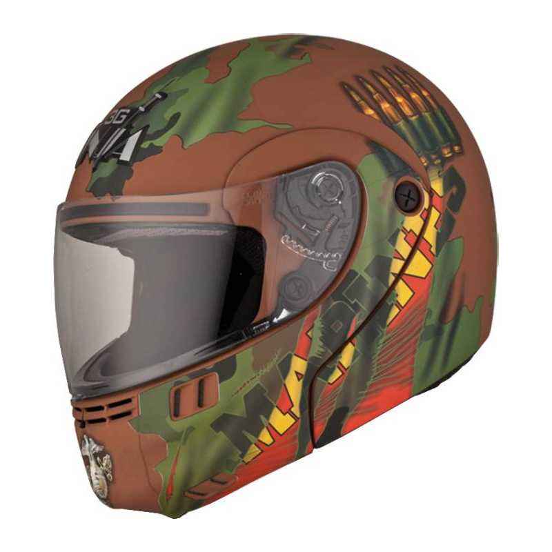Studds Ninja 3G Mat Brown Full Face Helmet, Size (XL, 600 mm)