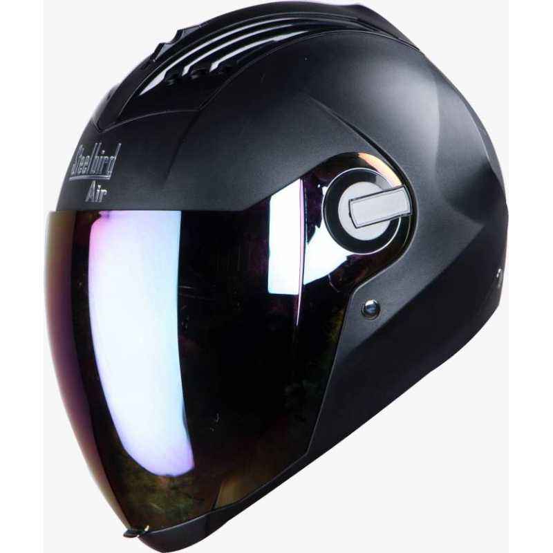 Steelbird Air SBA-2 Motorbike Matt Volcanic Black Full Face Helmet, Size (Medium, 580 mm)