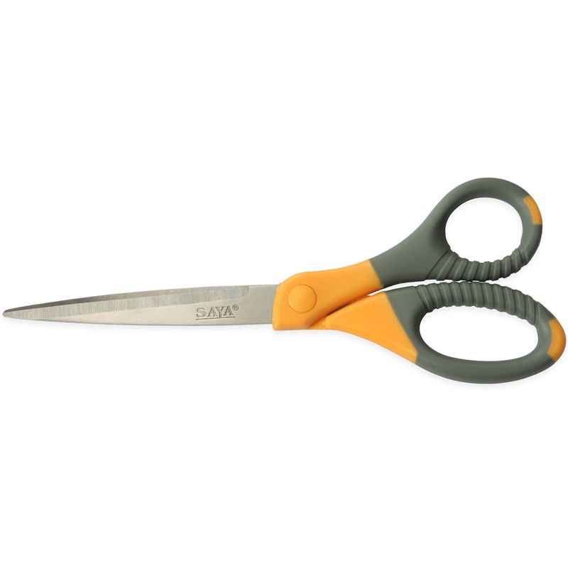 Saya SYSC211 Yellow & Grey Soft Grip Scissors Special, Weight: 100 g