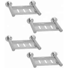 Abyss ABDY-1119 Glossy Finish Stainless Steel Soap Dish (Pack of 4)